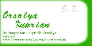 orsolya kuprian business card